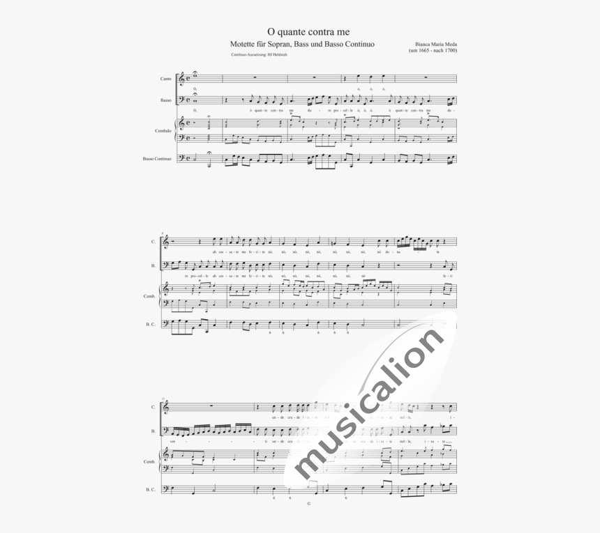Meda, Bianca Maria - Partituras Gavotte De Christoph Willibald Gluck, HD Png Download