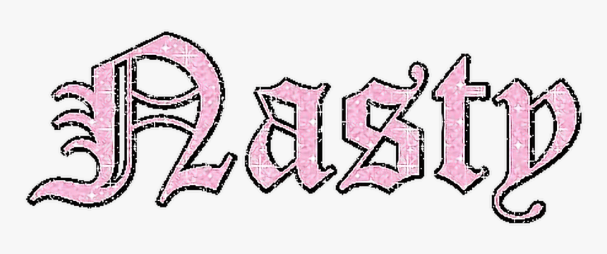 #brat #nasty #pink #glitter - Calligraphy, HD Png Download