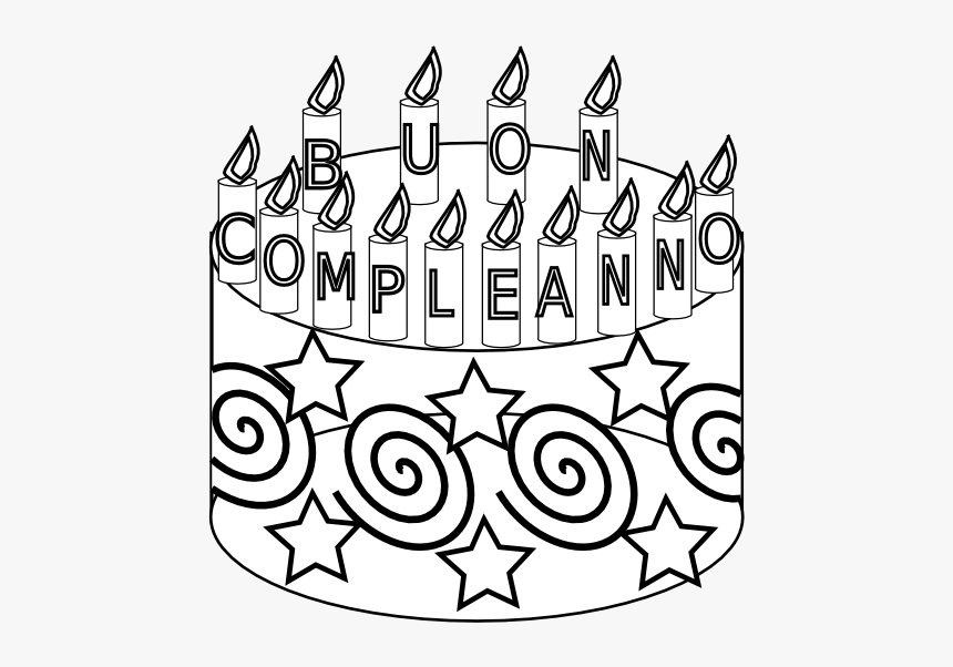 Black And White Birthday Cards To Colour, HD Png Download