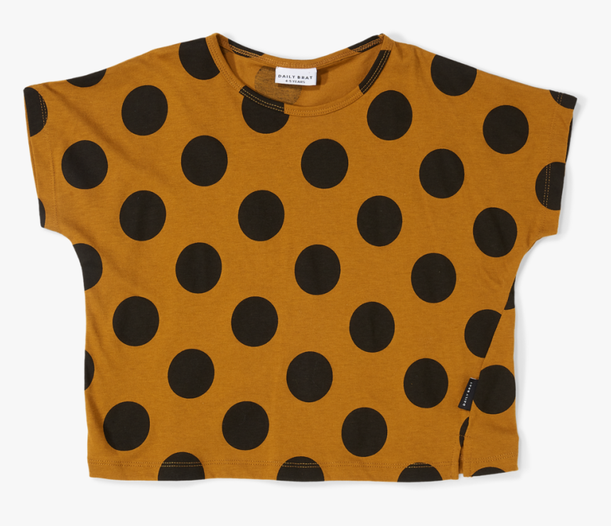 Transparent Brat Png - Daily Brat Oversized Polka Dot T-shirt Sandstone/black, Png Download