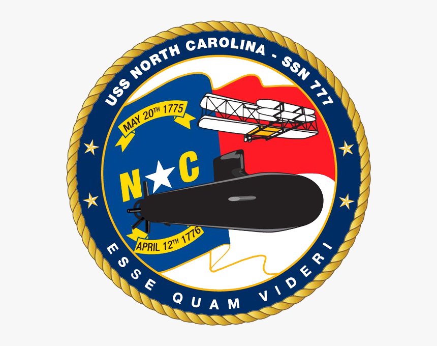 Uss North Carolina Ssn-777 Crest - Uss North Carolina Ssn 777 Logo, HD Png Download