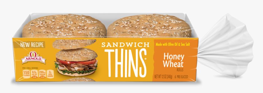 Arnold Honey Wheat Sandwich Thins, HD Png Download
