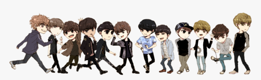 Bts And Exo Chibi, HD Png Download