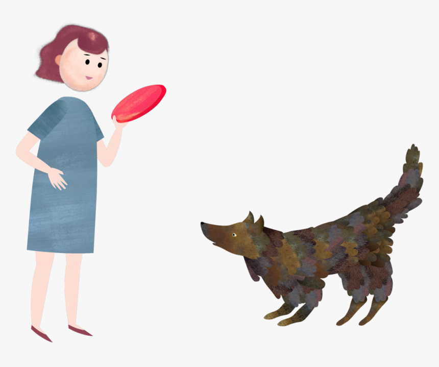 Tame The Beast Lady With Frisbee2 - Illustration, HD Png Download