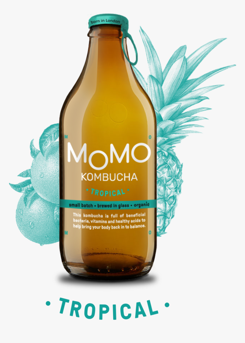 180827 Momo Tropical - Glass Bottle, HD Png Download