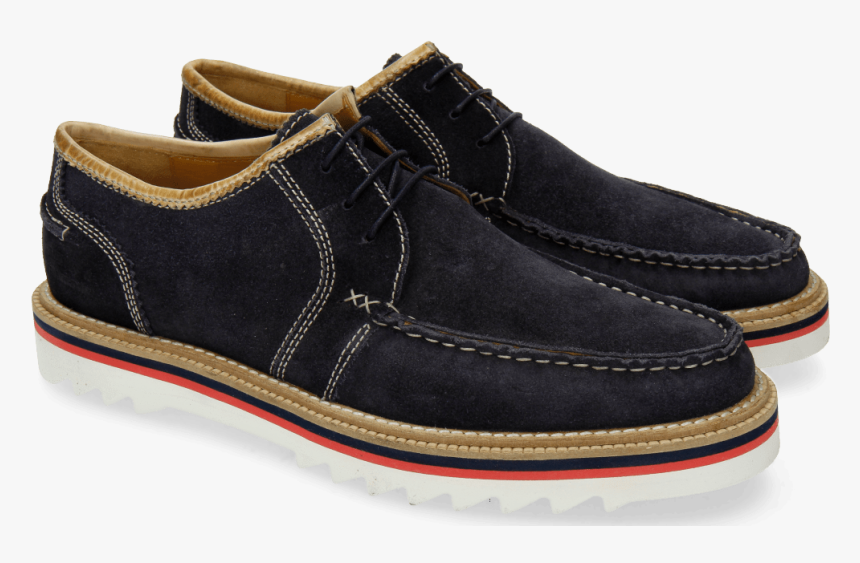 Derby Shoes Jack 12 Suede Pattini Navy Binding - Slip-on Shoe, HD Png Download