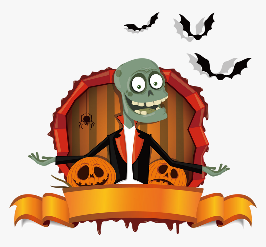 Tube Halloween, Zombie Png - Free Silly Halloween Cards, Transparent Png