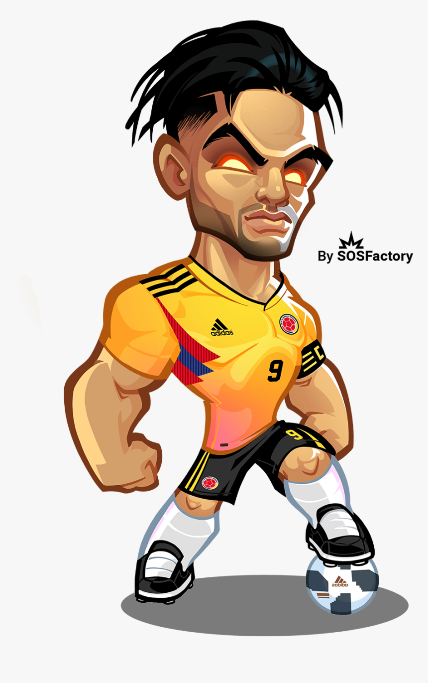 Ramadel Falcao Caricature - Mascotization Project World Cup 2018, HD Png Download