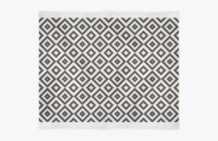 Aztec Diamond Pattern, Black Ivory, Graphic Print Blanket, - Graphic Print Black And White, HD Png Download
