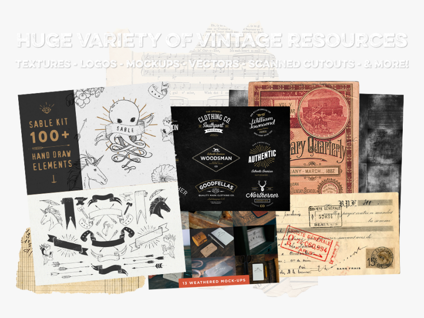 Vintage Design Bundle - Graphic Design, HD Png Download