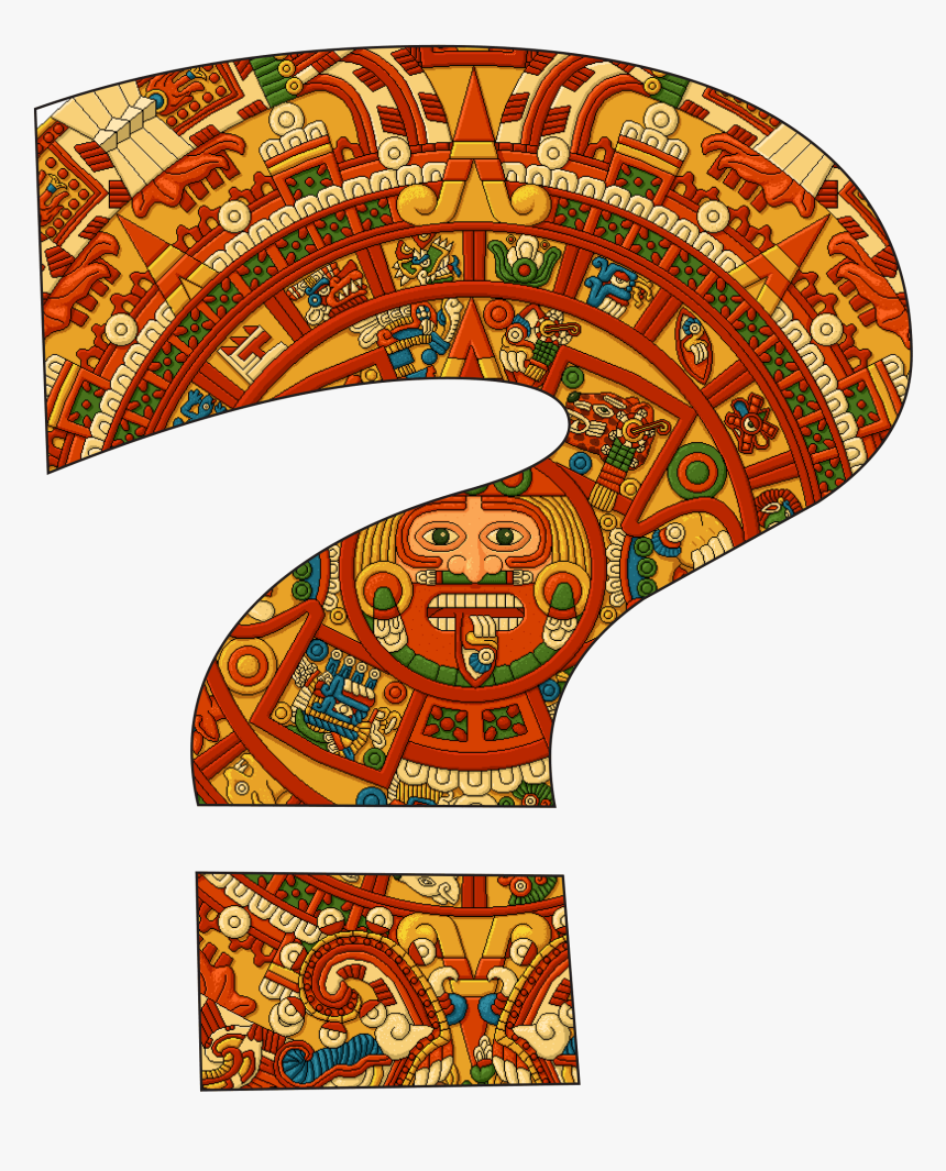 Question Mark Suggesting That The Aztecs Aztec Question Mark, HD Png