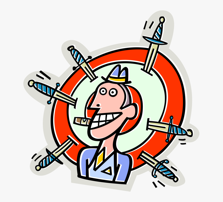 Transparent Knife Vector Png - Knives Throwing Magic Clipart, Png Download