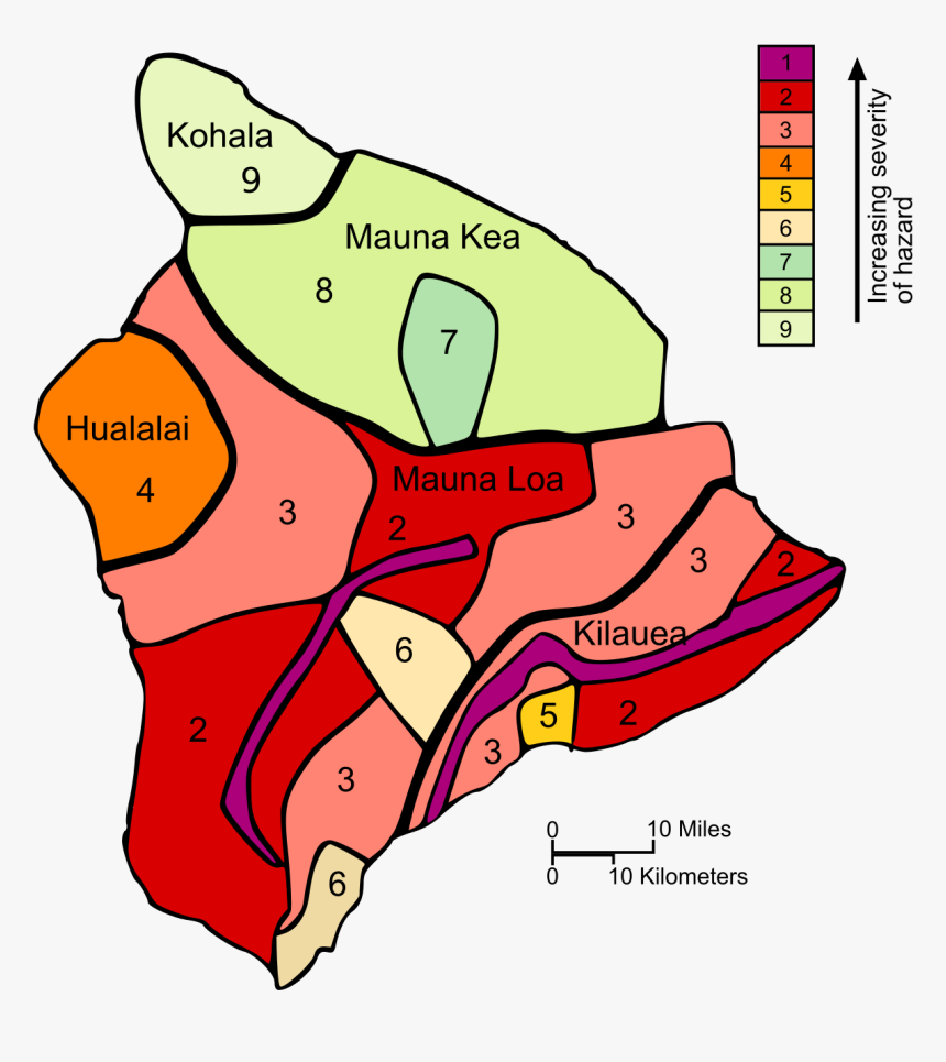 Area Affected By Volcano In Hawaii, HD Png Download