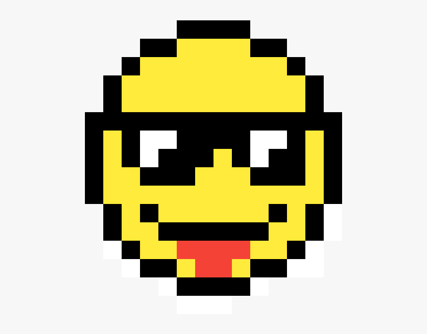 Sunglasses Emoji Pixel Art, HD Png Download