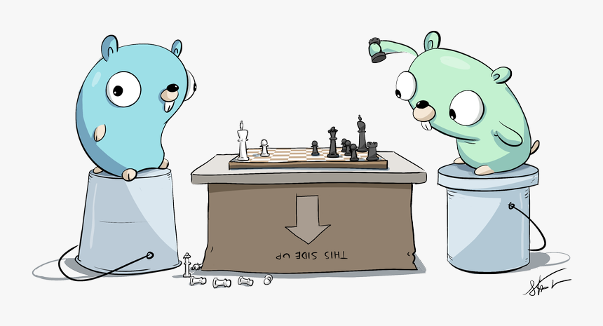 Gophers Playing Chess - Cartoon, HD Png Download