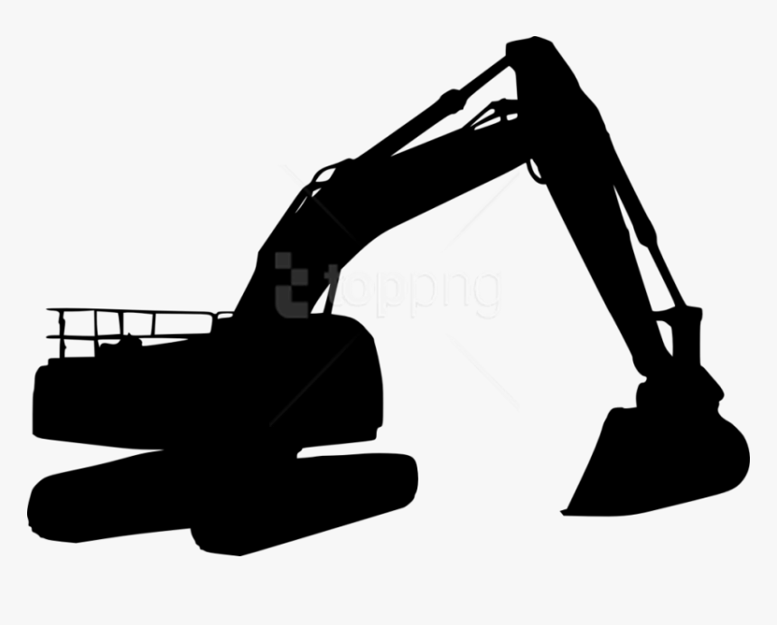 Vector Free Excavator Silhouette, HD Png Download