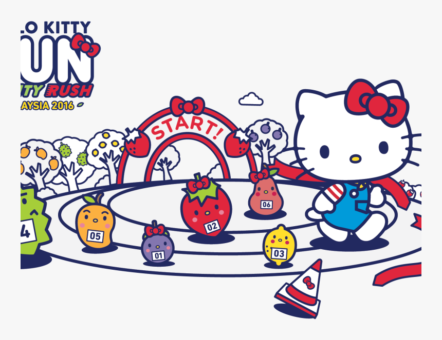 Ballons Clipart Hello Kitty - Hello Kitty Run Malaysia, HD Png Download
