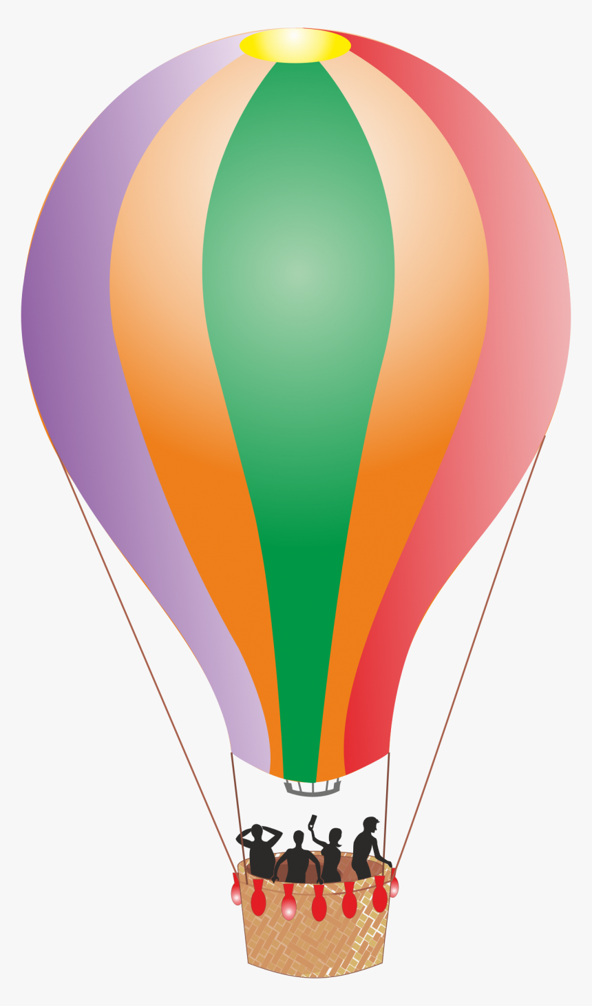Air Balloon Png Image - Hot Balloon With People Clipart, Transparent Png