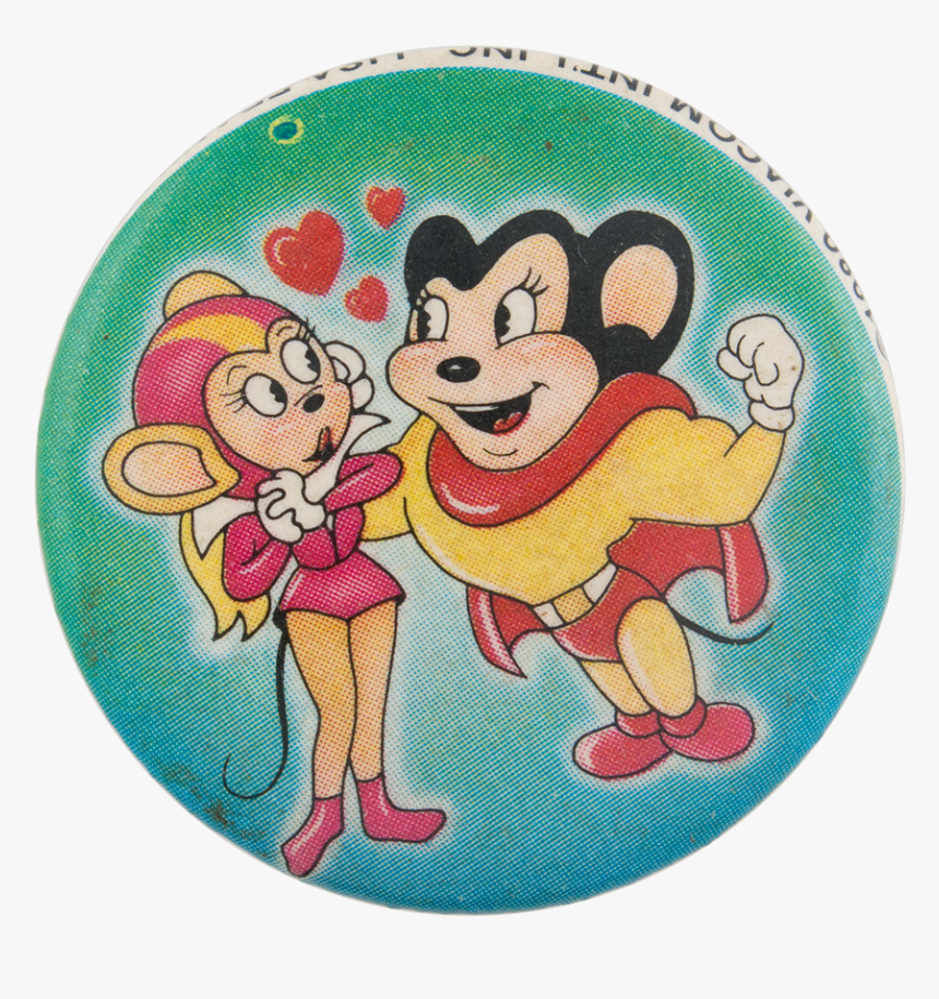 Mighty Mouse And Pearl Pureheart Entertainment Button - Mighty Mouse Super Pearl Pureheart, HD Png Download