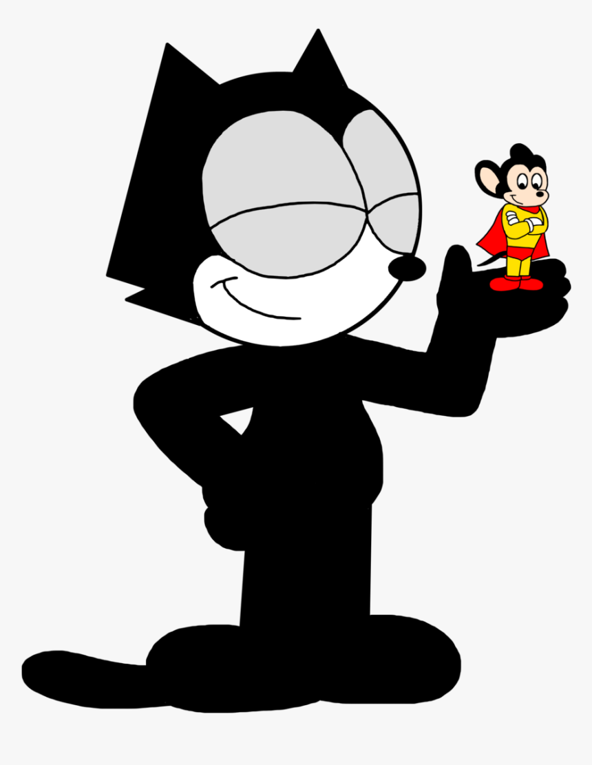 Felix With Mighty Mouse - Felix The Cat Is Apple, HD Png Download