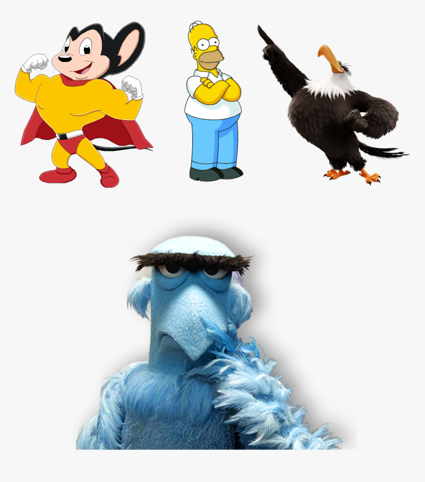 Sam The Eagle, Mighty Mouse, Homer Simpson & Mighty - Transparent Mighty Mouse Png, Png Download
