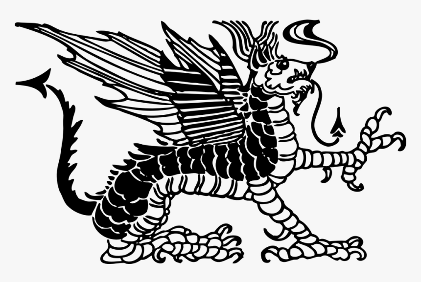 Китайский Черный Дракон Графический, HD Png Download