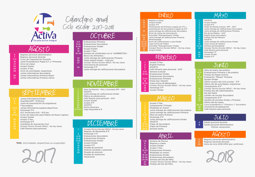 Calendario 2018 Png, Transparent Png