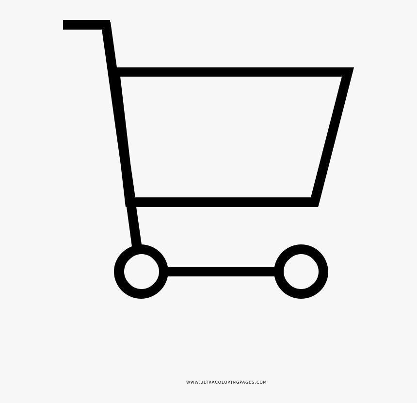 Carrito De Compras Página Para Colorear - Carrinho De Compra Desenh, HD Png Download