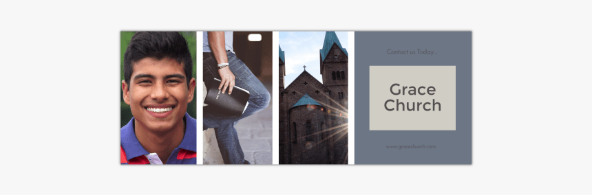 Church Collage Facebook Cover Template Preview - Brochure, HD Png Download