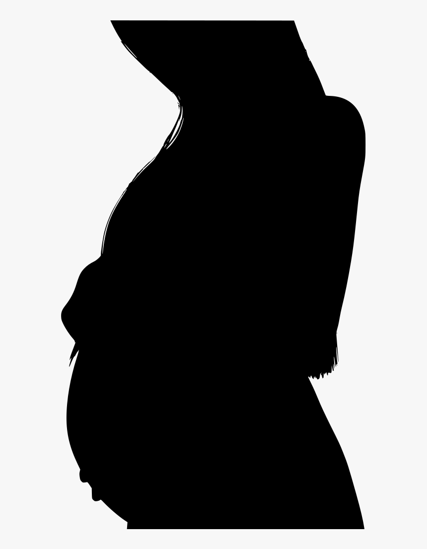 Transparent Pregnant Woman Silhouette Png, Png Download
