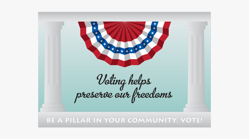 Voting Helps Preserve Our Freedoms Banner Vector Graphics - Map, HD Png Download