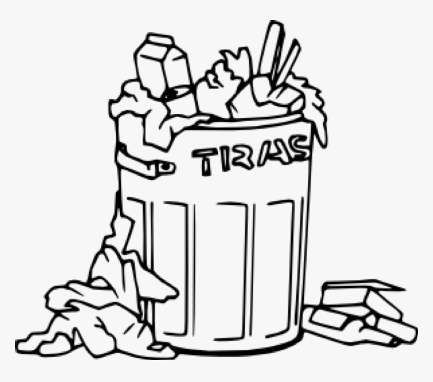 Trash Can Clipart Black And White, HD Png Download