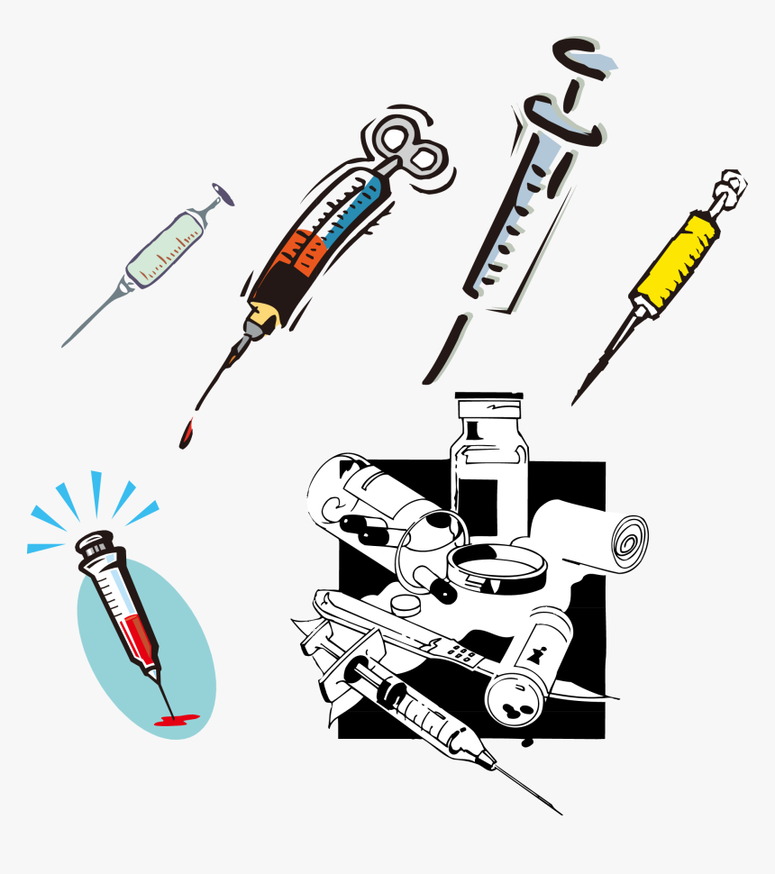 Syringe Clipart Material - Drug Needle, HD Png Download