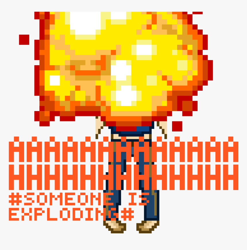 Explosion Pixel Art Png, Transparent Png