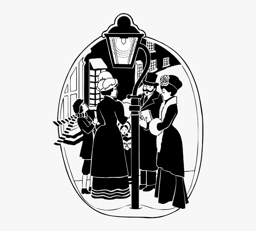 Clipart Victorian Christmas Carolers, HD Png Download , Transparent Png