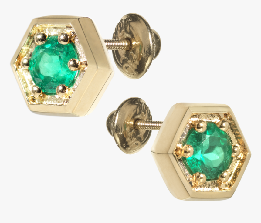 Transparent Emerald Gem Png - Earrings, Png Download
