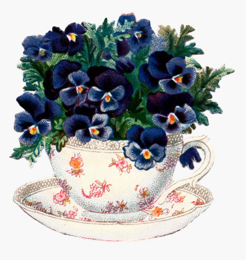Vintage Pansy Clip Art, HD Png Download