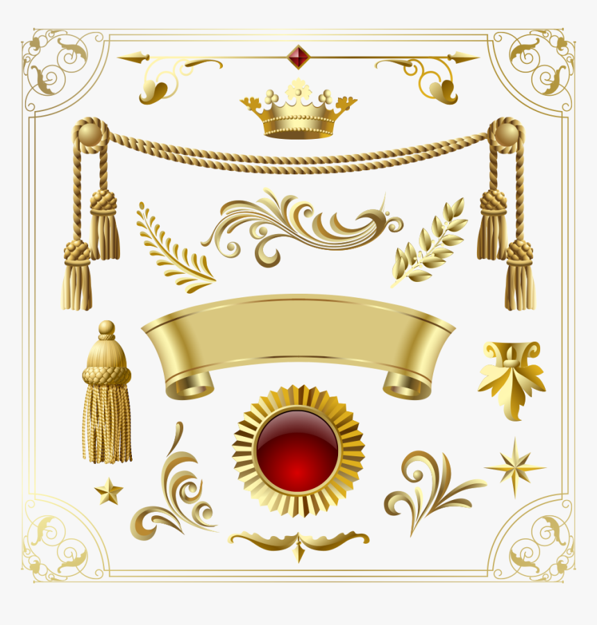 And Golden Illustrator Crown Vector Adobe Banner Clipart Gold