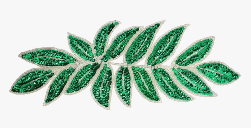 Leaves Sequin & Beaded Applique - Illustration, HD Png Download