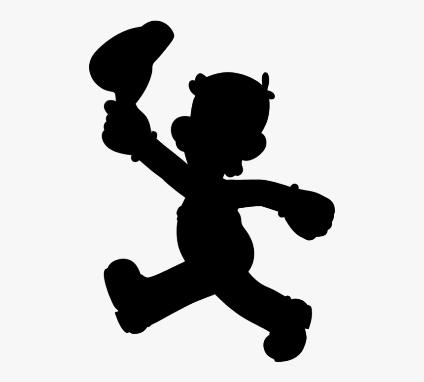 Cartoon Silhouette - Fire Luigi, HD Png Download