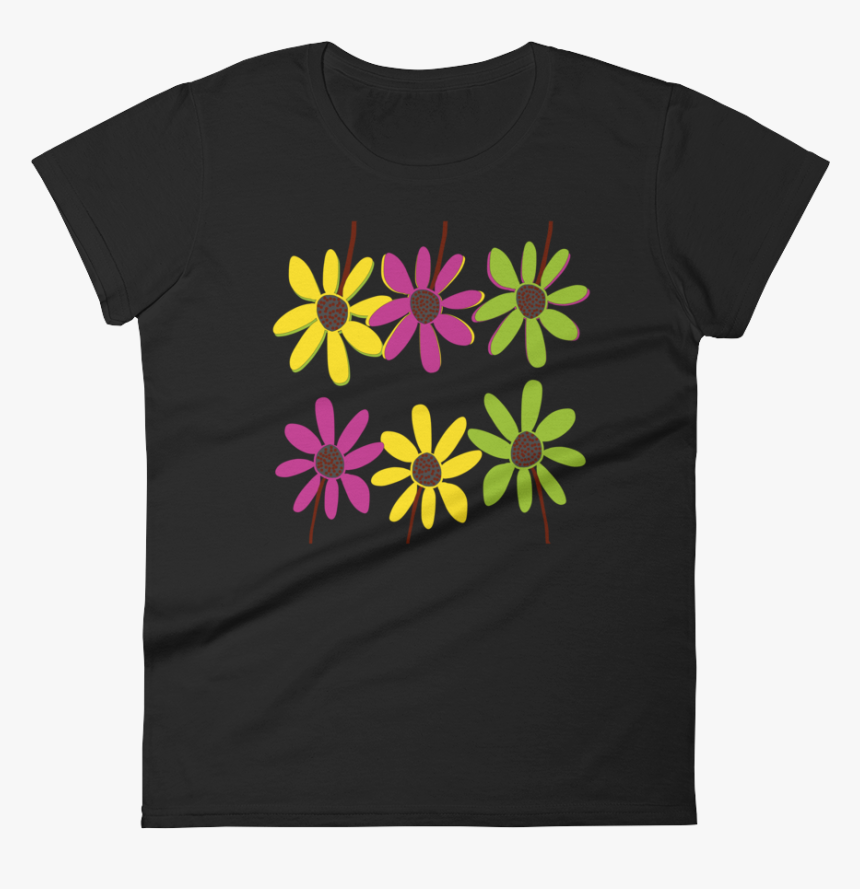 Image Of Colourful Hand Drawn Flower Petals T-shirt - Siberian Husky Mom Shirt, HD Png Download
