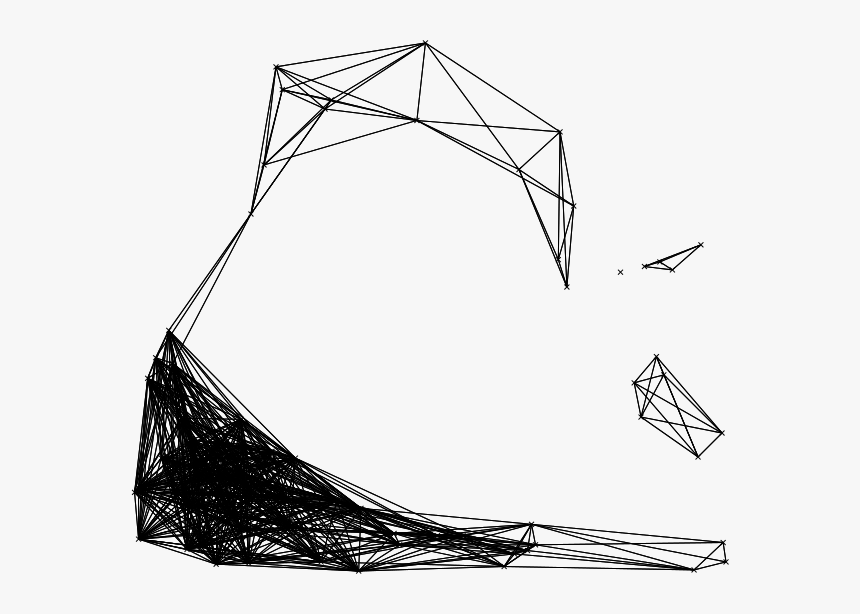 Output Network Visualised As A Simplified Network - Line Art, HD Png Download