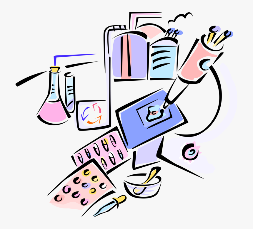 Vector Illustration Of Chemical Industry Microscope, HD Png Download