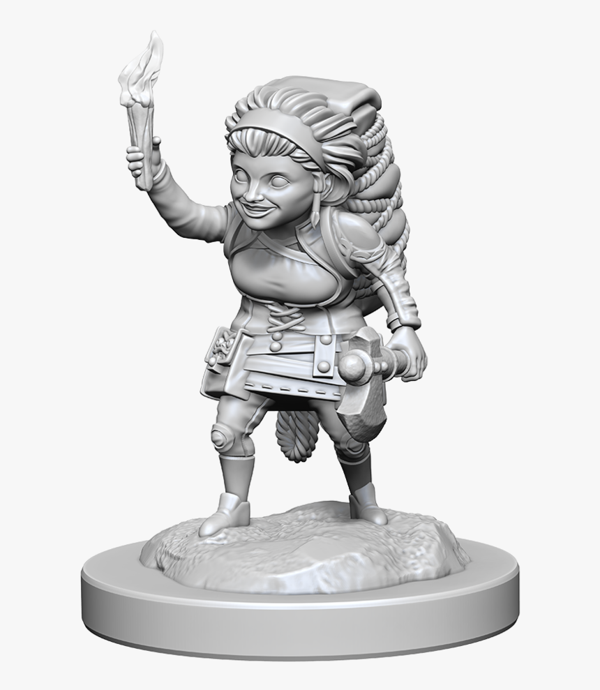 Halfling Fighter - Female Halfling Fighter Miniature, HD Png Download