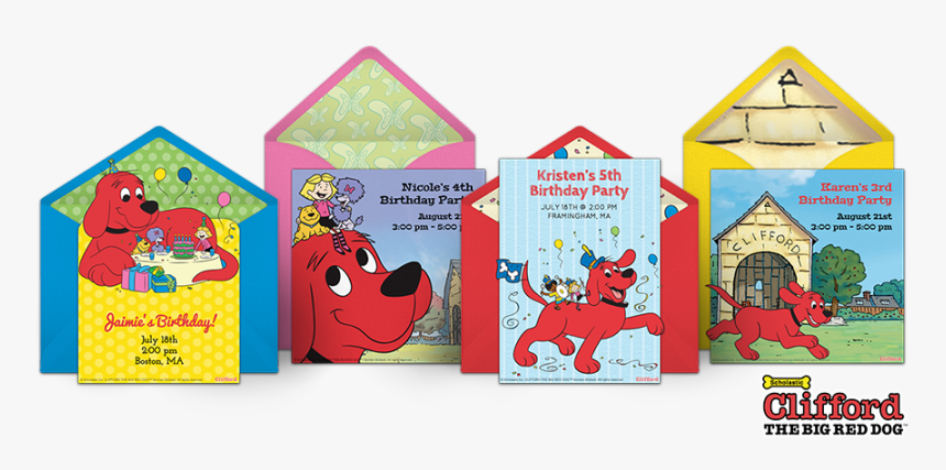 Clifford Online Invitations - Clifford The Big Red Dog, HD Png Download