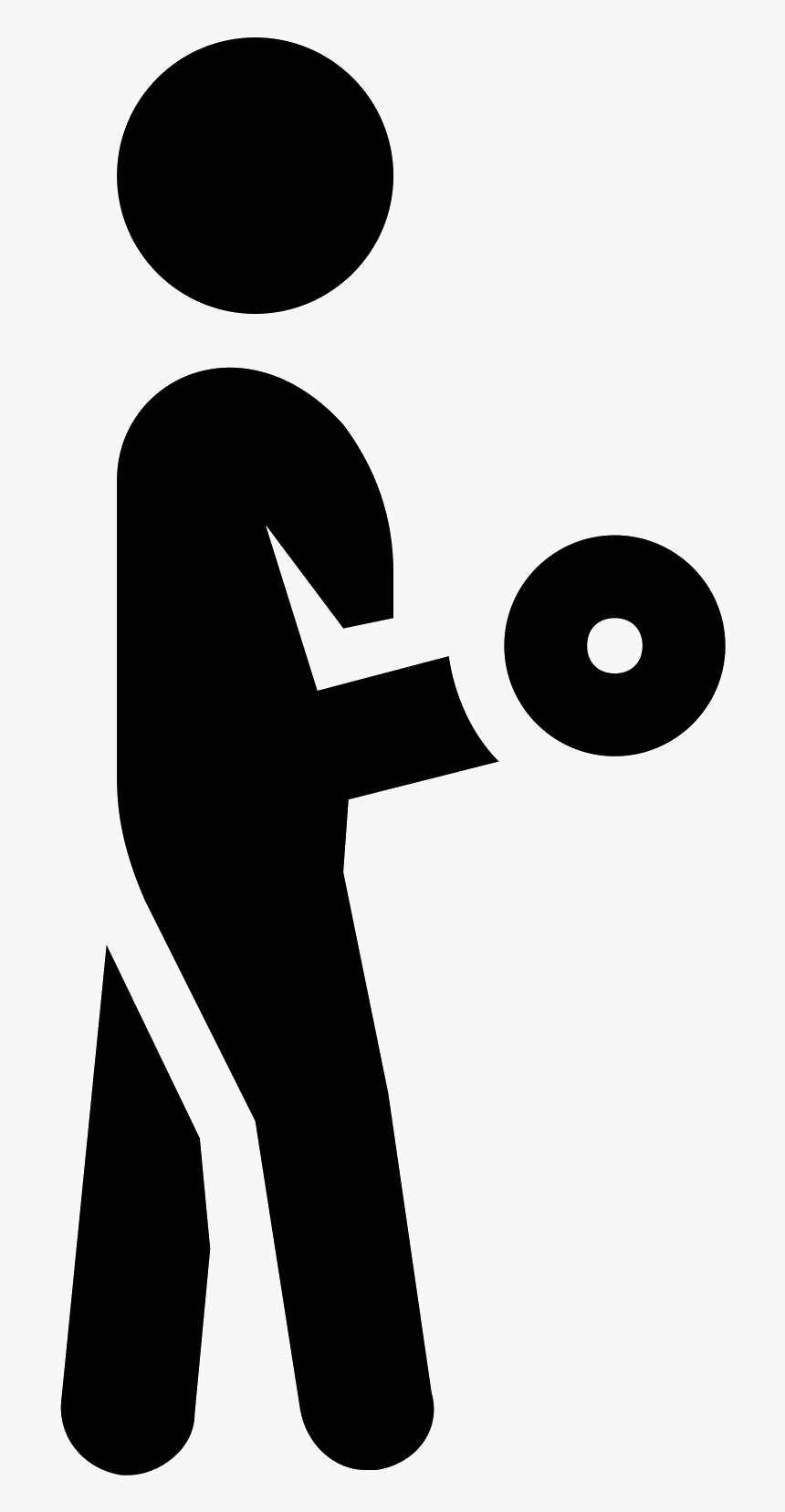 Curls With Dumbbells Icon - Circle, HD Png Download