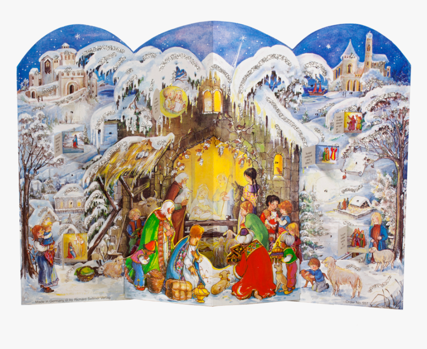 Advent Calendar Nativity Scene - Traditional Advent Calendars, HD Png Download