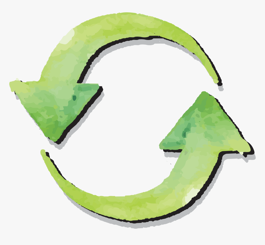 Rotating Arrow Watercolor Painting - Watercolor Painting, HD Png Download