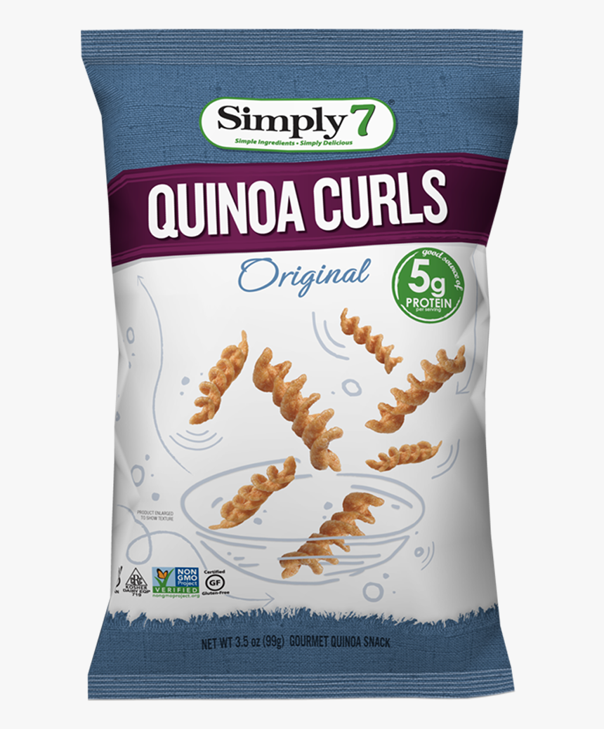 Simply 7 Quinoa Chips Curls Original, HD Png Download