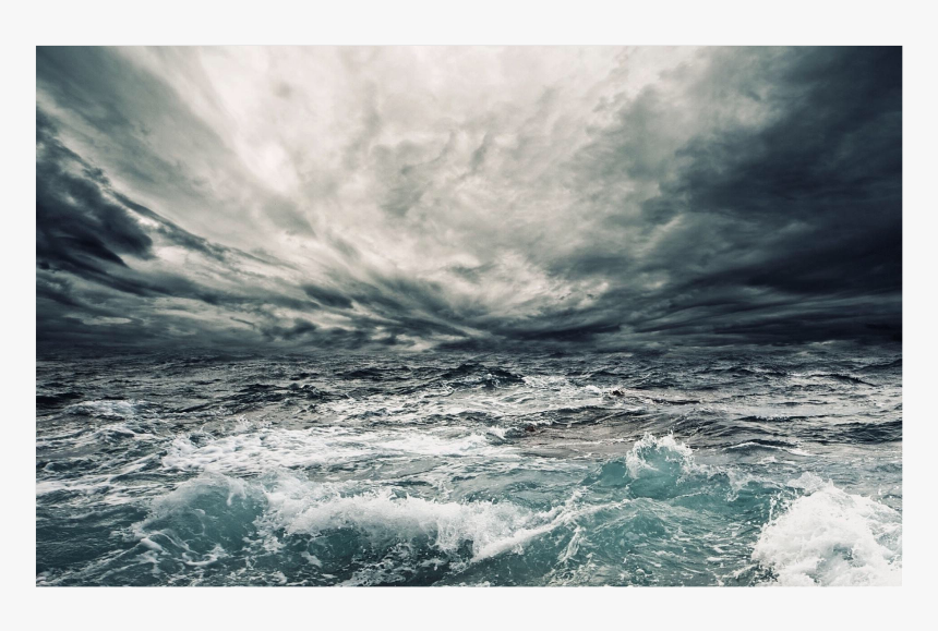 #ocean #sea #sky #clouds #stormy - Leuchtturm Gemälde Sturm, HD Png Download